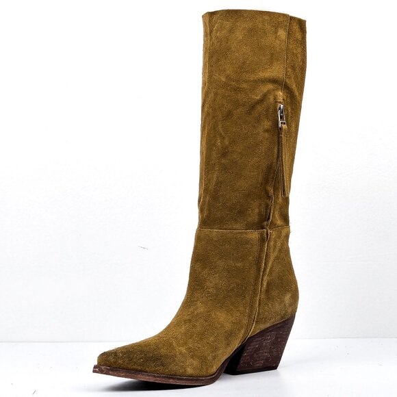 Golo Wmn West Western Cowboy Distressed Brandy Vintage Suede Boots size 10 - Picture 3 of 8